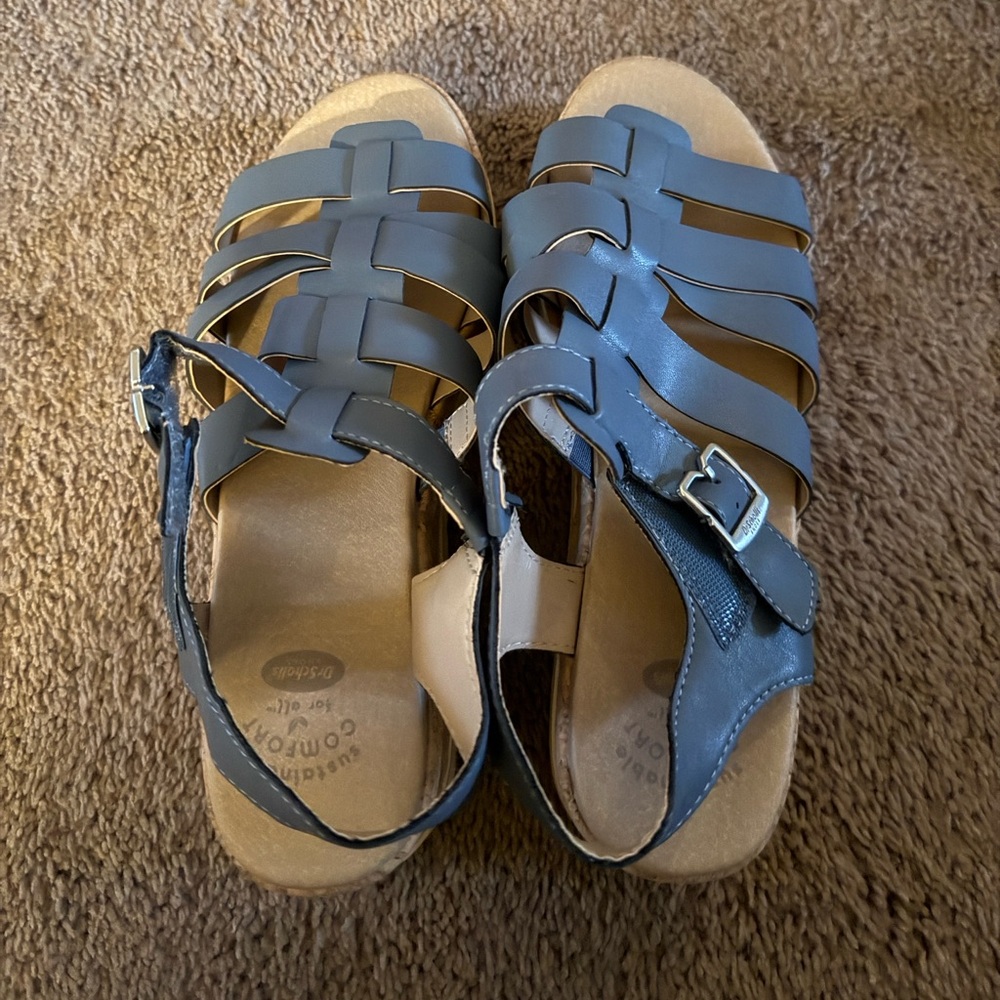 Women's Blue Strappy Fisherman Sandals